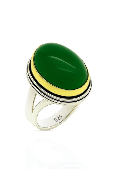 Sarma Serisi Renk Seçenekli Kapşon Kesim Taşlı Otantik Gümüş Yüzük Ayarlanabilir Ölçülü - 5