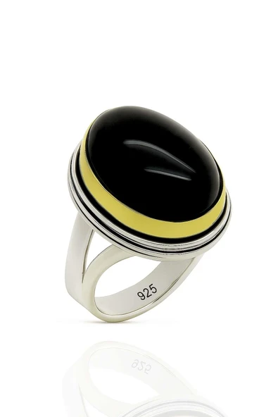 Sarma Serisi Renk Seçenekli Kapşon Kesim Taşlı Otantik Gümüş Yüzük Ayarlanabilir Ölçülü - 4