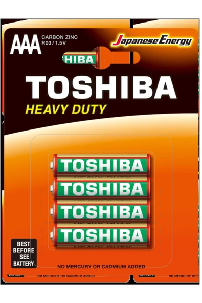 Toshıba Super Heavy Duty Manganez  AAA İnce Pil 4'lü