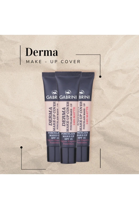 GABRİNİ Derma Make-Up Cover Yoğun Kapatıcı Fondöten - 104 - 2