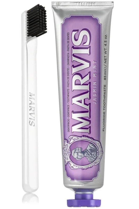 Marvis Jasmin Mint Beyazlatıcı Diş Macunu 85 ml Ve White Soft Diş Fırçası
