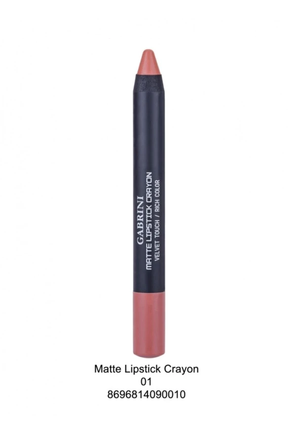 GABRİNİ Mat Kalem Ruj - Matte Lipstick Crayon 01