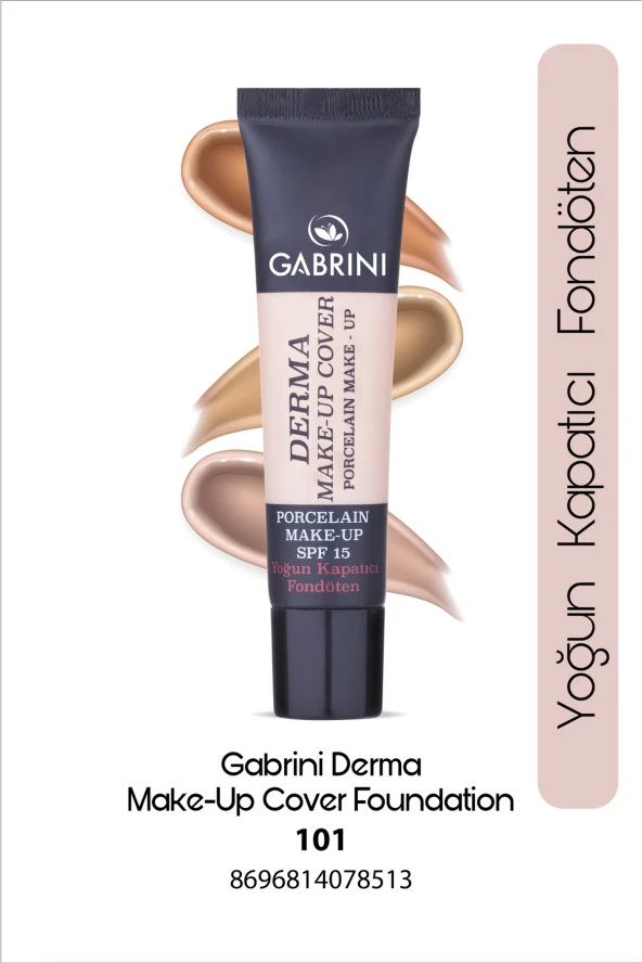 GABRİNİ Fondöten - Derma Make-up Cover Foundation 101 8696814078513