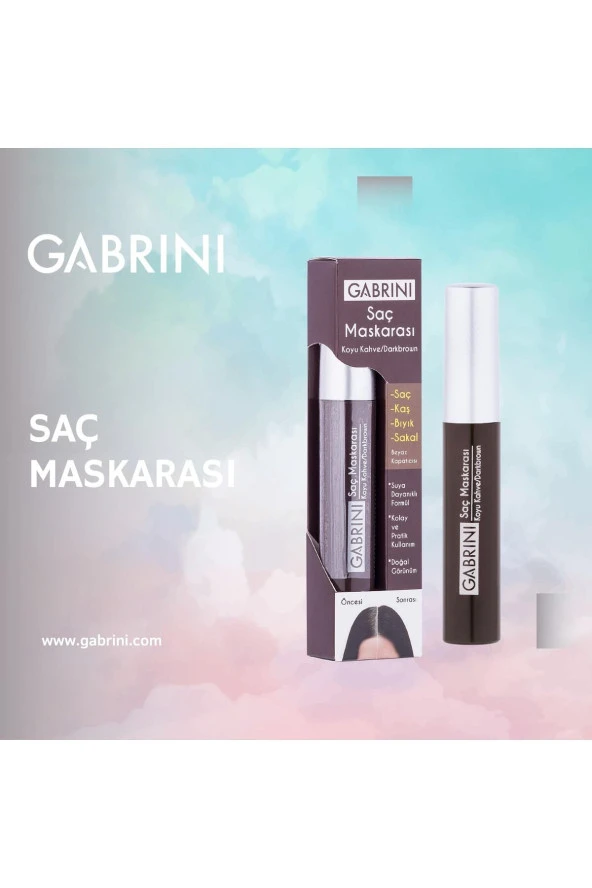 GABRİNİ Saç Maskarası - Brown