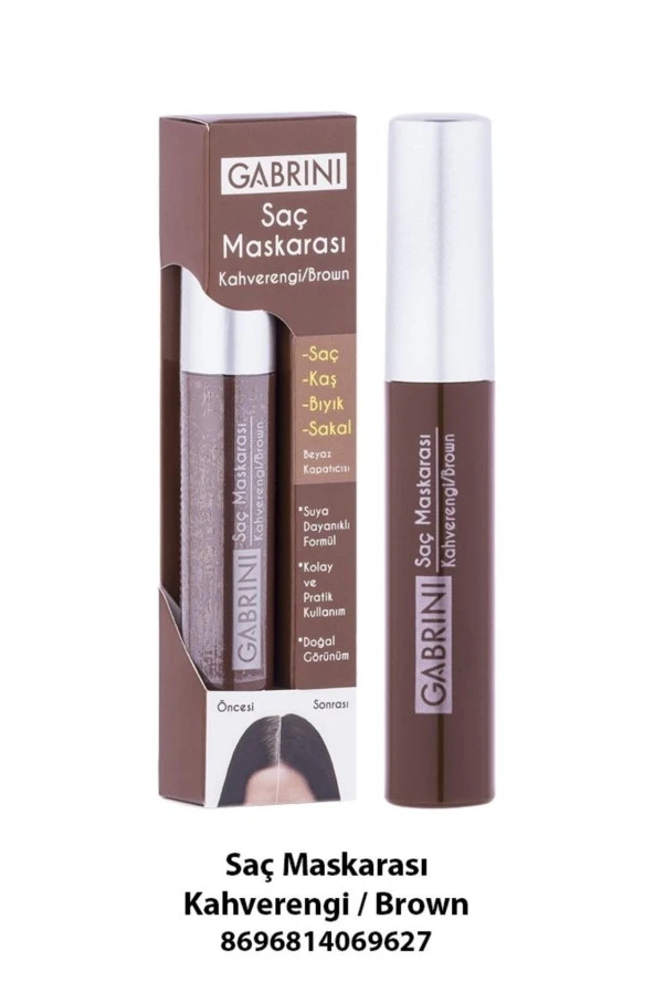 GABRİNİ Saç Maskarası - Brown - 4