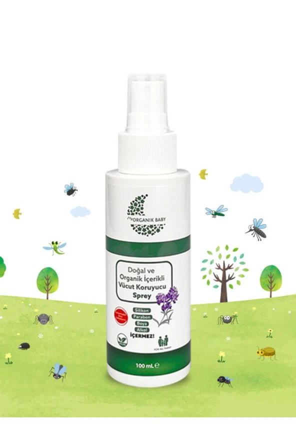 Organik Ve Doğal Içerikli Vücut Koruyucu Yenidoğan Bebek Çocuk Ve Yetişkin Vegan Sprey 100 ml - 4
