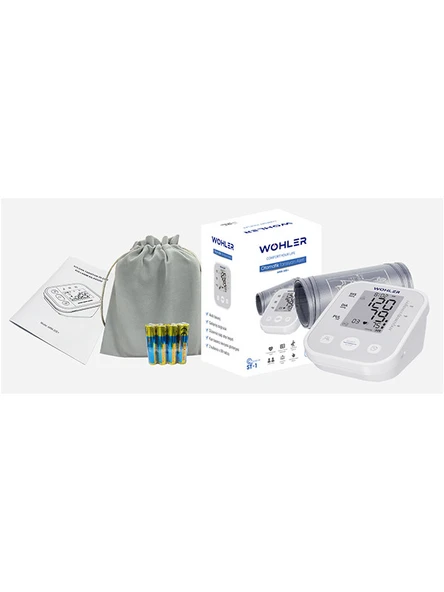 Wohler Üst Koldan Ölçer Dijital Tansiyon Aleti Nabız Ölçer USB Girişli 99 Ölçüm Hafıza Çantalı - 3