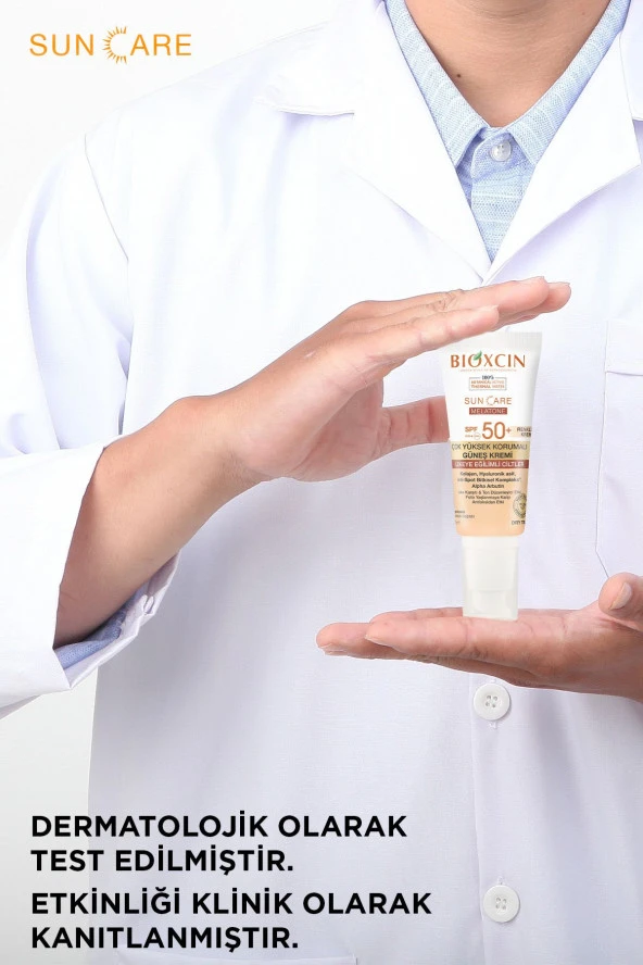 Bioxcin Sun Care Melatone Spf50 Lekeye Eğilimli Ciltler Için Renkli Güneş Kremi 50 ml - Kolajen Dry Touch - 7