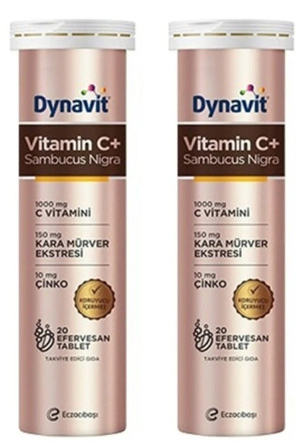 DYNAVİT Vitamin C Sambucus Nigra 20 Efervesan Tablet 2 Adet