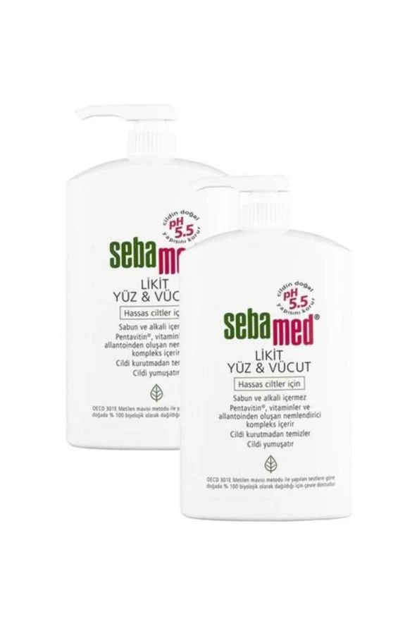 Sebamed Likid Yüz Ve Vücut Temizleme Jeli 1000 ml X 2 Adet