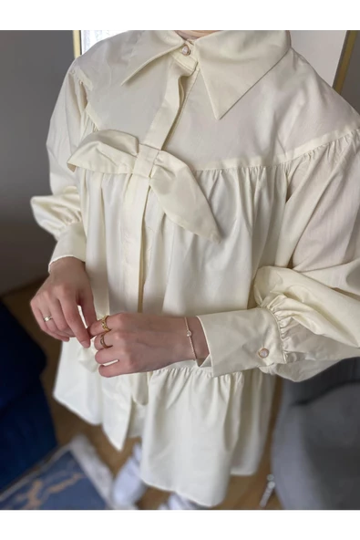 G0018 PATI BAĞLAMALI GÖMLEK - 2