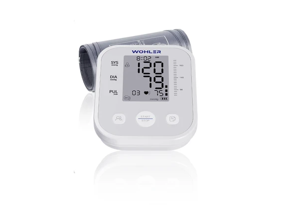 Wohler Üst Koldan Ölçer Dijital Tansiyon Aleti Nabız Ölçer USB Girişli 99 Ölçüm Hafıza Çantalı - 4
