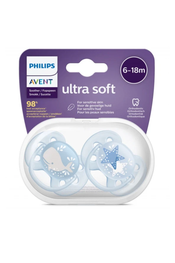 Philips Avent Ultra Soft Emzik 6-18 Ay Erkek SCF223/03