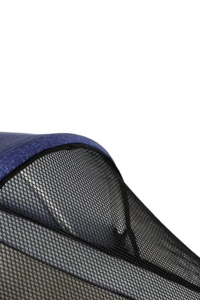 Smoll Metal Sallanır Beşik Lacivert Keten Kumaşlı - 5