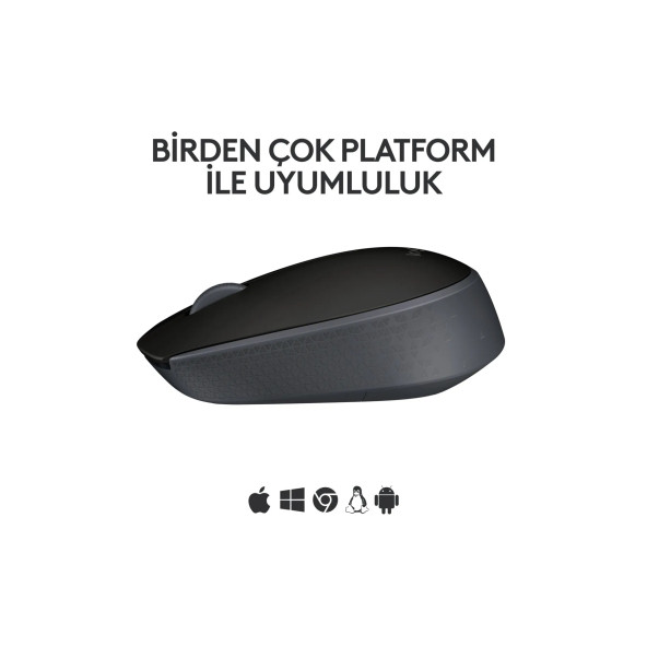 logitech M171 USB Alıcılı Kablosuz Kompakt Mouse - Siyah 910-004424 - 3