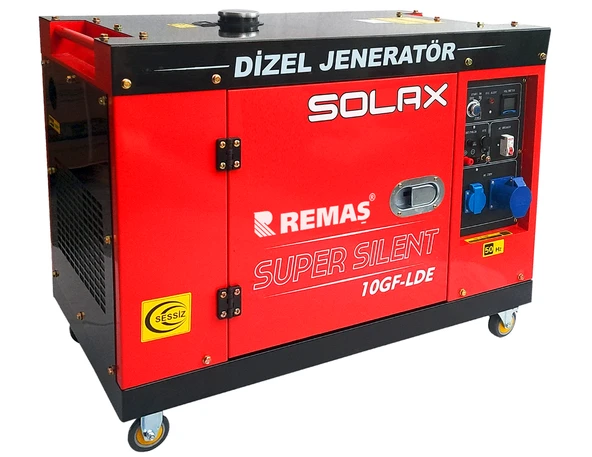 Solax 10GF-LDE Marşlı Monofaze 10 kVA Kabinli Dizel Jeneratör