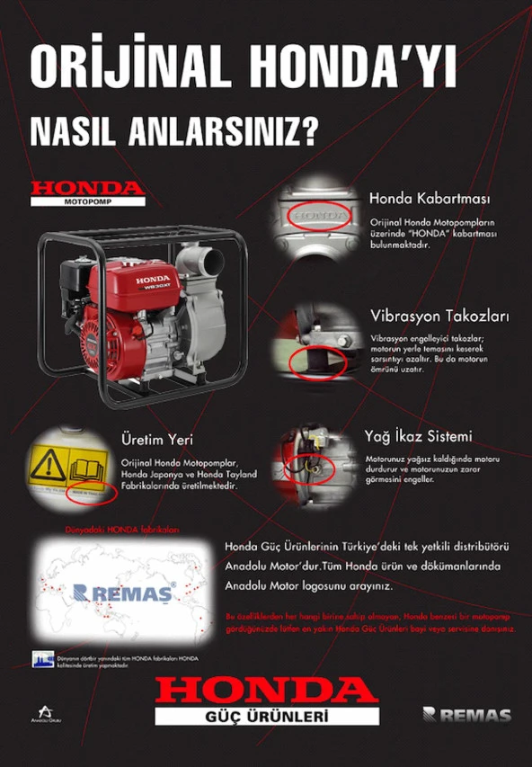 Honda WH 20 Yüksek Basınçlı Motopomp 2" Parmak Benzinli Su Motoru - Resim 3