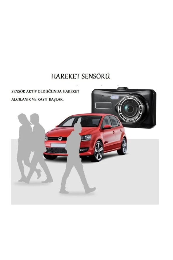 Üç Kameralı Ekranlı Araç Kamerası Türkçe Menü+geri Görüş+hareket Sensörü+3 Kamera Et400-4 - 3