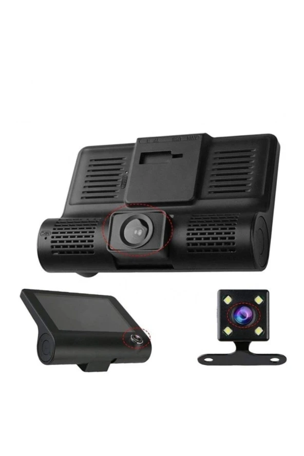 3 Kameralı Araç Içi Full Hd Kayıt Kamera - 3
