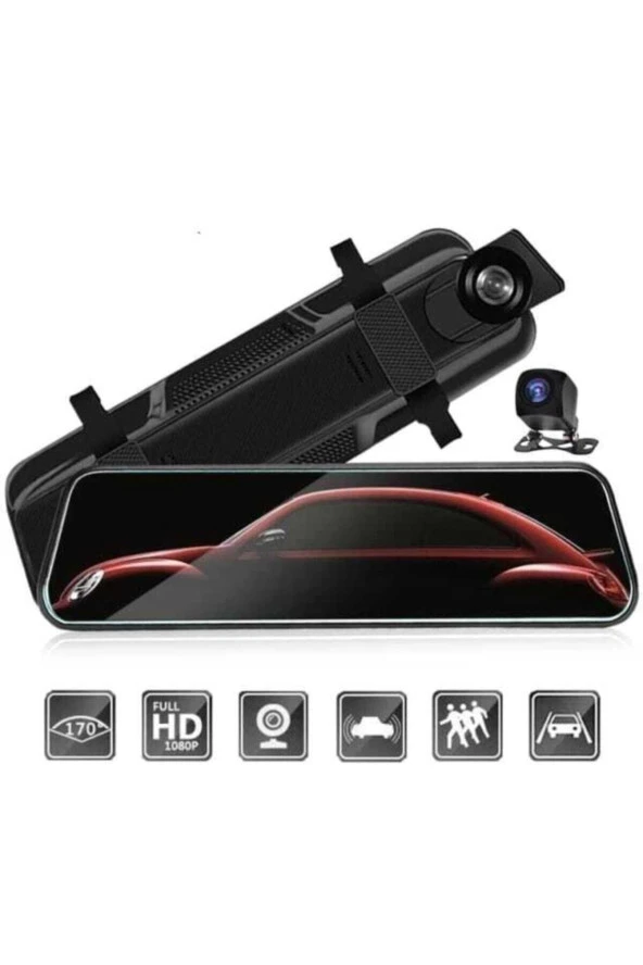 Mb-500 10" 2,5d Class Dokunmantik Hıgh Tech Ekran Araç Içi Çift Kamera Gece Görüşlü. Araç Kamera. - 2