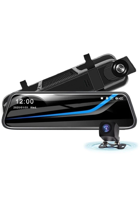 Mb-500 10" 2,5d Class Dokunmantik Ekran Araç Içi Çift Kamera Gece Görüşlü. Araç Kamera.hafıza Kartlı - Resim 2