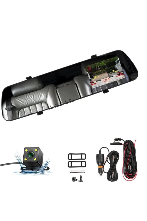 Mb-600 Fullhd Araç Içi Yol Kayıt Geri Görüş Park Kamerası(GERİ KAMERA TÜRKÇE MENÜ) Dikiz Ayna Kamera - 2