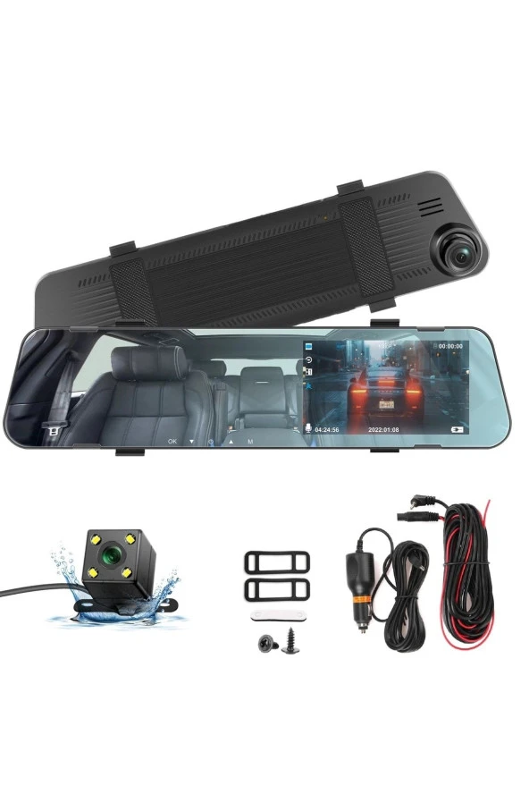 Mb-600 Fullhd Araç Içi Yol Kayıt Geri Görüş Park Kamerası(GERİ KAMERA TÜRKÇE MENÜ) Dikiz Ayna Kamera - 4