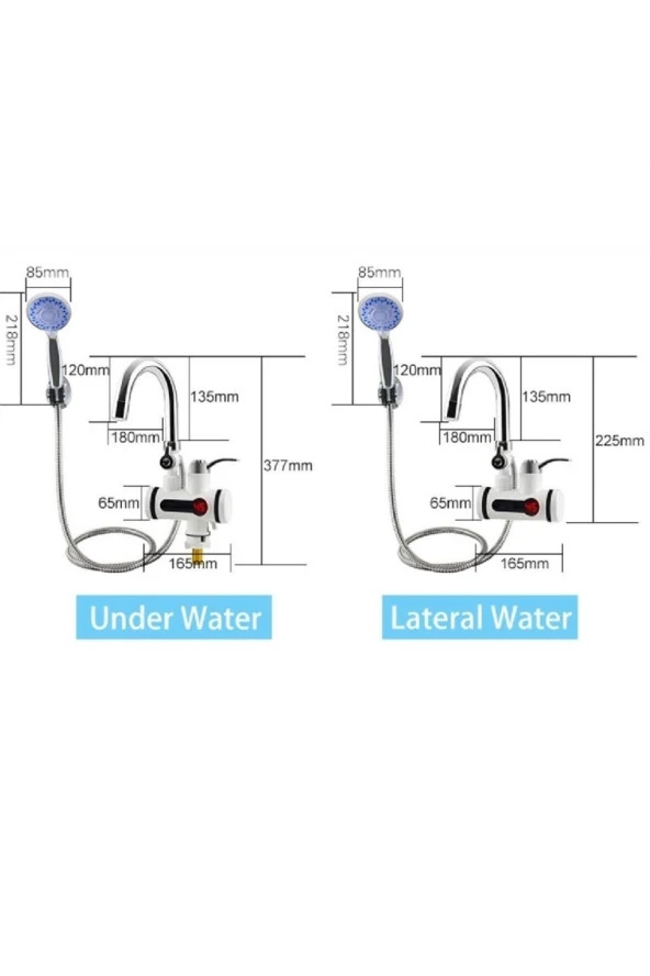 Wevolt Elektrikli Ani Su Isıtıcı Musluk Termal Ani Su Isıtıcı Musluk .duş Setli Alttan Giriş - 3