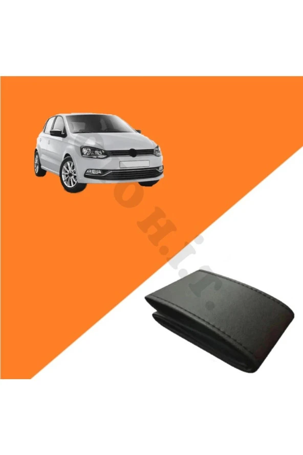 OTO H.İ.T.  VOLKSWAGEN POLO 10-17 UYUMLU DERİ DİREKSİYON KILIFI KALİTELİ DİKMELİ SİYAH ürün görseli