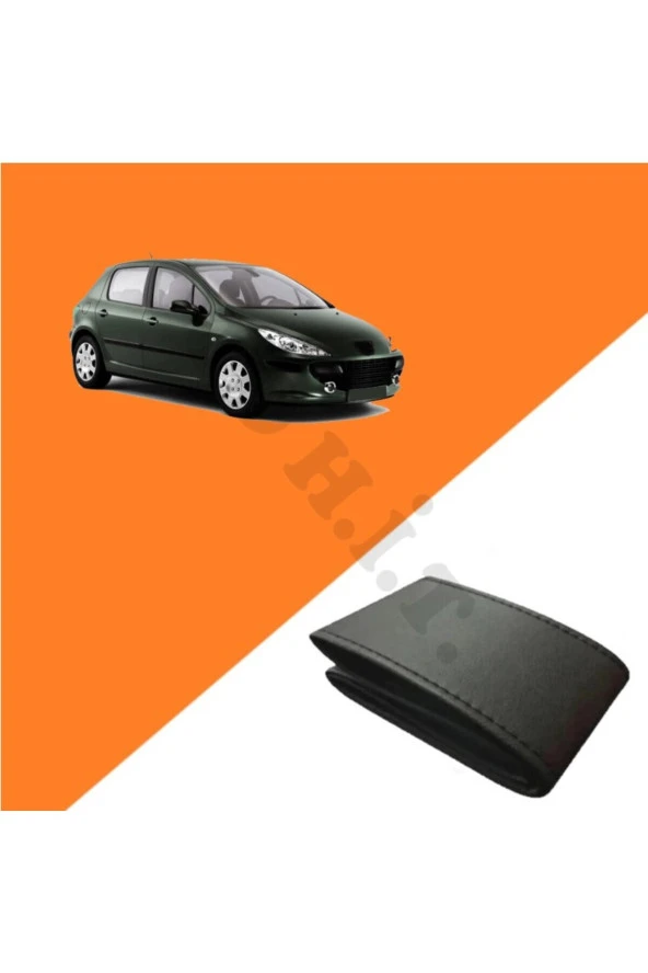 OTO H.İ.T.  PEUGEOT 307 UYUMLU DERİ DİREKSİYON KILIFI KALİTELİ DİKMELİ SİYAH ürün görseli