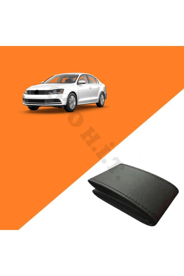 OTO H.İ.T.  VOLKSWAGEN JETTA 12 VE ÜZERİ UYUMLU DERİ DİREKSİYON KILIFI KALİTELİ DİKMELİ SİYAH ürün görseli