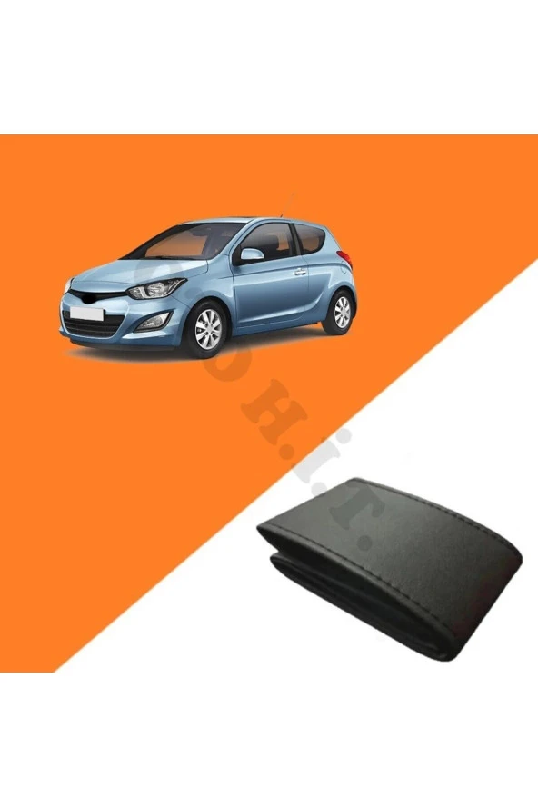 OTO H.İ.T.  HYUNDAİ İ20 09-14 UYUMLU DERİ DİREKSİYON KILIFI KALİTELİ DİKMELİ SİYAH ürün görseli