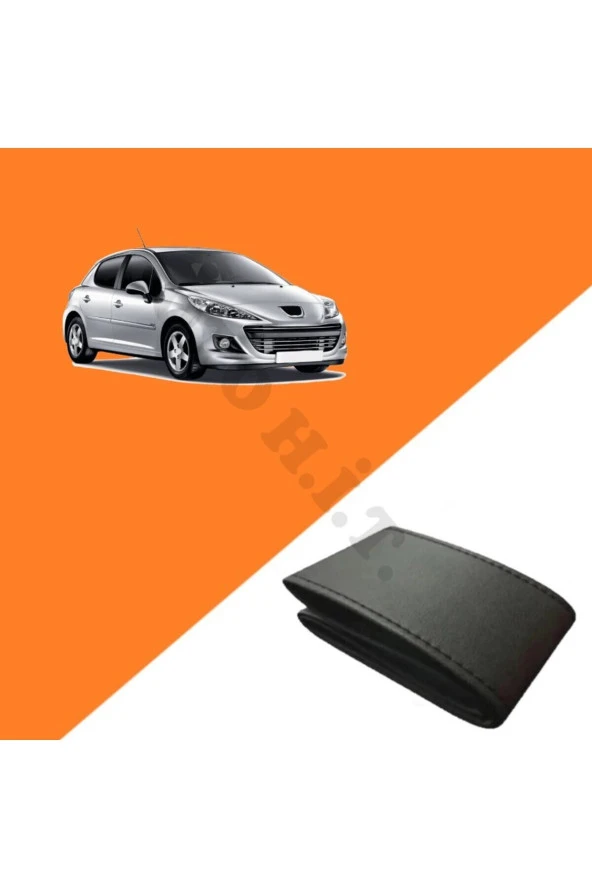 OTO H.İ.T.  PEUGEOT 207 UYUMLU DERİ DİREKSİYON KILIFI KALİTELİ DİKMELİ SİYAH ürün görseli