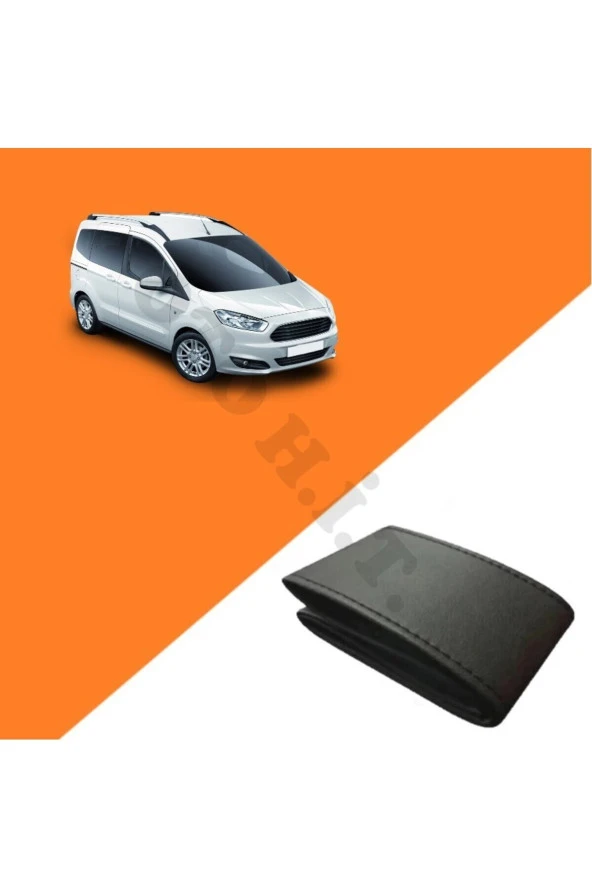 OTO H.İ.T.  COURIER UYUMLU DERİ DİREKSİYON KILIFI KALİTELİ DİKMELİ SİYAH ürün görseli