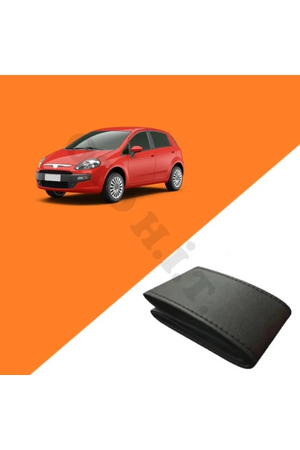 OTO H.İ.T.  FİAT PUNTO KEMİKLİ DİREKSİYON UYUMLU DERİ DİREKSİYON KILIFI KALİTELİ DİKMELİ SİYAH ürün görseli