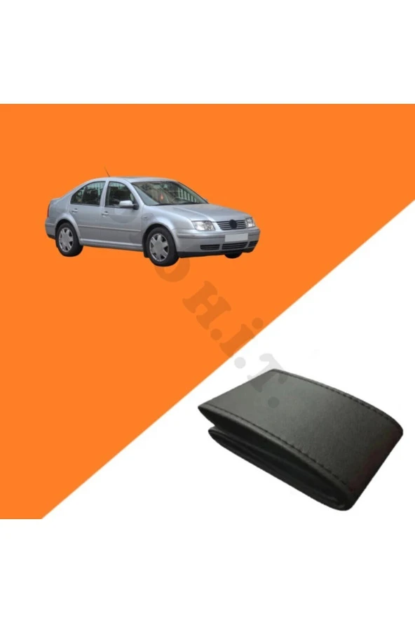 OTO H.İ.T.  VOLKSWAGEN BORA UYUMLU DERİ DİREKSİYON KILIFI KALİTELİ DİKMELİ SİYAH ürün görseli