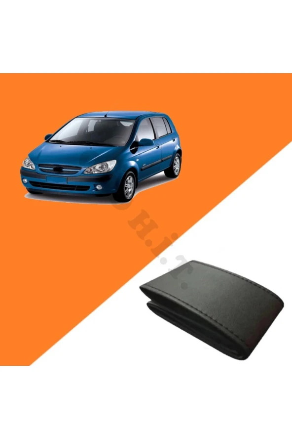 OTO H.İ.T.  HYUNDAİ GETZ UYUMLU DERİ DİREKSİYON KILIFI KALİTELİ DİKMELİ SİYAH