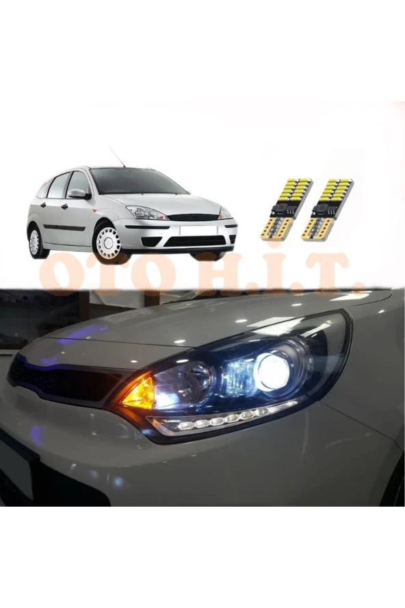 OTO H.İ.T.  Ford Focus 1 Uyumlu Park Ampulü Beyaz Led Aydınlatma Ampulü Canbus'li
