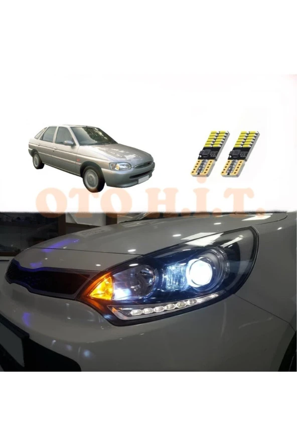 OTO H.İ.T.  Ford Escort Uyumlu Park Ampulü Beyaz Led Aydınlatma Ampulü Canbus'li ürün görseli
