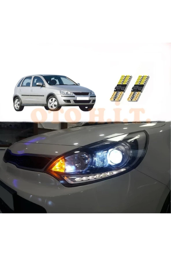 OTO H.İ.T.  Opel Corsa C Uyumlu Park Ampulü Beyaz Led Aydınlatma Ampulü Canbus'li ürün görseli