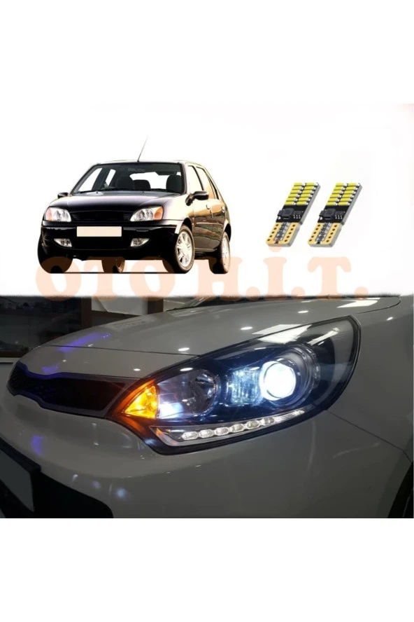 OTO H.İ.T.  Ford Fiesta 00-02 Uyumlu Park Ampulü Beyaz Led Aydınlatma Ampulü Canbus'li ürün görseli