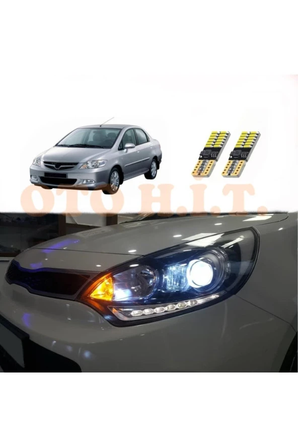 OTO H.İ.T.  Honda City 06-09 Uyumlu Park Ampulü Beyaz Led Aydınlatma Ampulü Canbus'li