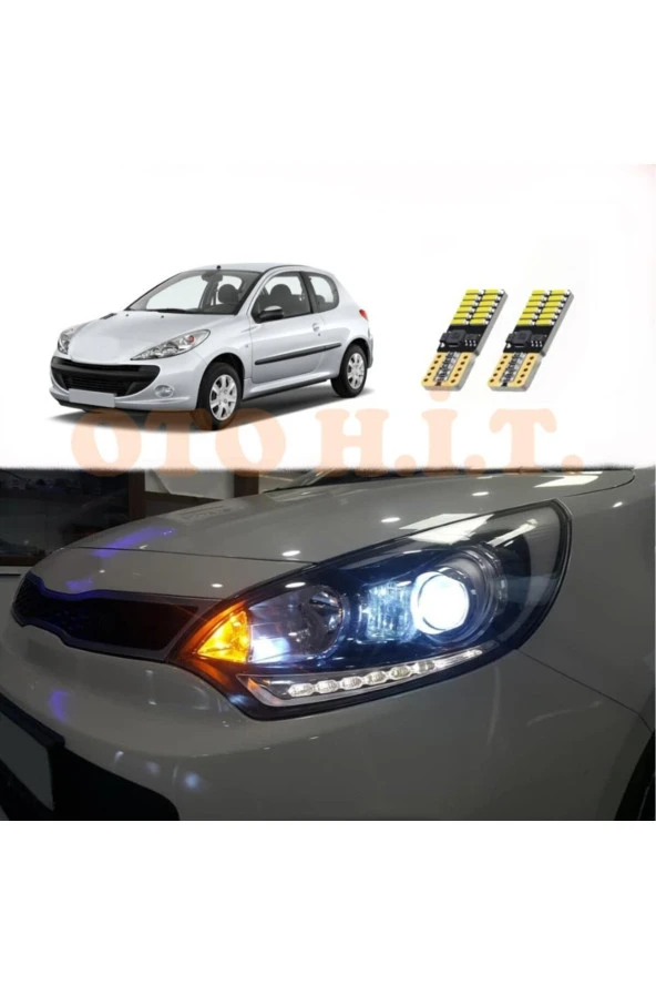 OTO H.İ.T.  Peugeot 206 Plus Uyumlu Park Ampulü Beyaz Led Aydınlatma Ampulü Canbus'li ürün görseli