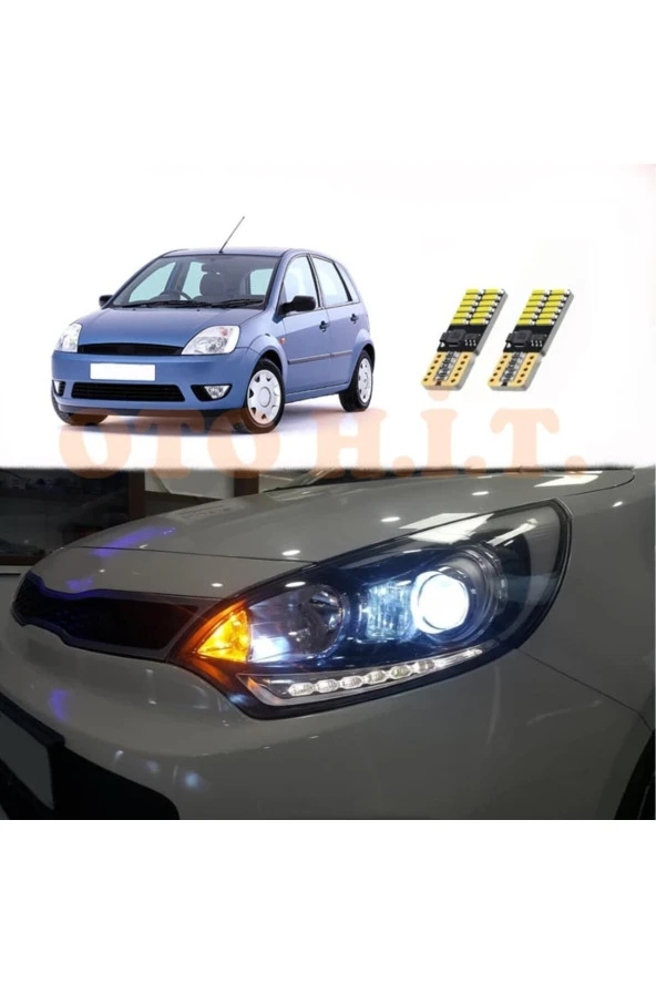 OTO H.İ.T.  Ford Fiesta 02-08 Uyumlu Park Ampulü Beyaz Led Aydınlatma Ampulü Canbus'li ürün görseli