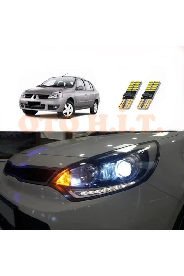 OTO H.İ.T.  Renault Symbol 02-08 Uyumlu Park Ampulü Beyaz Led Aydınlatma Ampulü Canbus'li ürün görseli