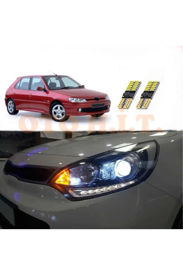 OTO H.İ.T.  Peugeot 306 Uyumlu Park Ampulü Beyaz Led Aydınlatma Ampulü Canbus'li ürün görseli