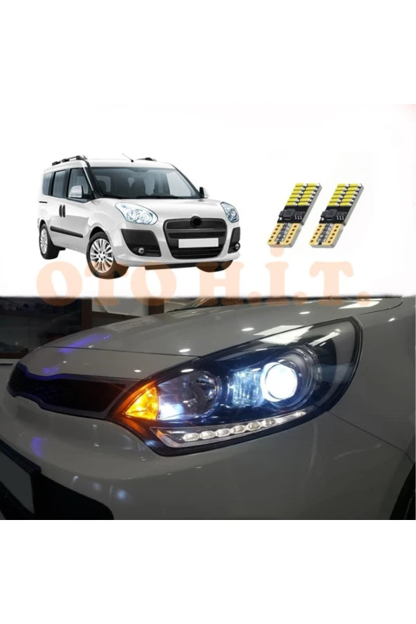 OTO H.İ.T.  Fiat Doblo D3 10-15 Uyumlu Park Ampulü Beyaz Led Aydınlatma Ampulü Canbus'li ürün görseli