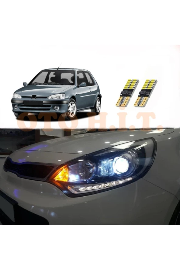 OTO H.İ.T.  Peugeot 106 Uyumlu Park Ampulü Beyaz Led Aydınlatma Ampulü Canbus'li ürün görseli