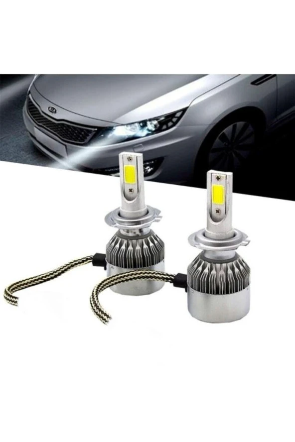 OTO H.İ.T.  Fiat Stilo Kısa Farlar Için Uyumlu Şimşek Etkili Led Xenon Beyaz Far Ampulü