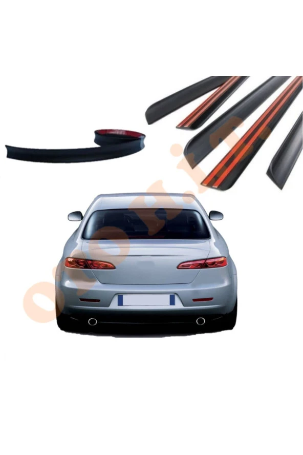 OTO H.İ.T.  ALFA ROMEO 159 UYUMLU BAGAJ ÜSTÜ SPOİLER MAT SİYAH ürün görseli